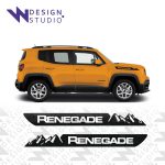 Kits de pegatinas de Renegade con montañas - Black
