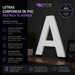 Letras corporeas de PVC