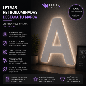 Letras PVC con iluminacion